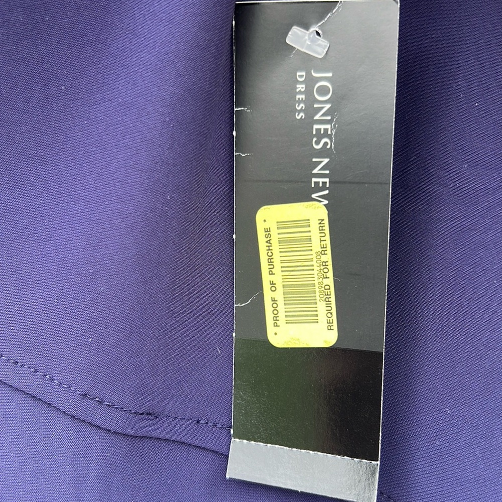 NWT Jones NY Sleeveless Tiered Dress Size 8 Navy Business Casual Work Career - Picture 8 of 16